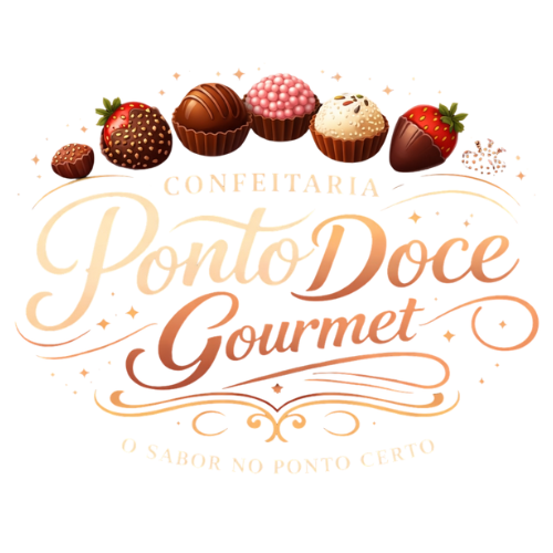 Logo confeitaria ponto doce fundo transparente